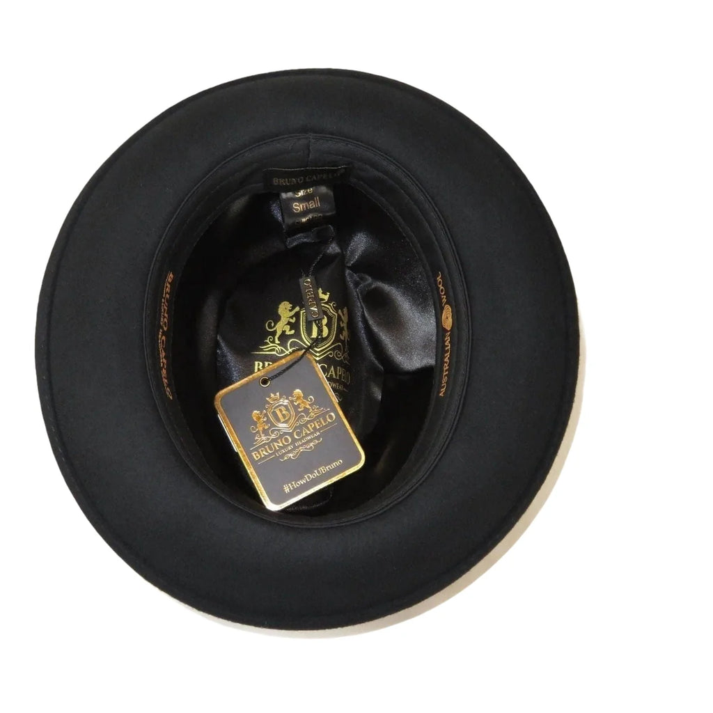 Bruno Capelo Chicago Wool Fedora Hat – Black