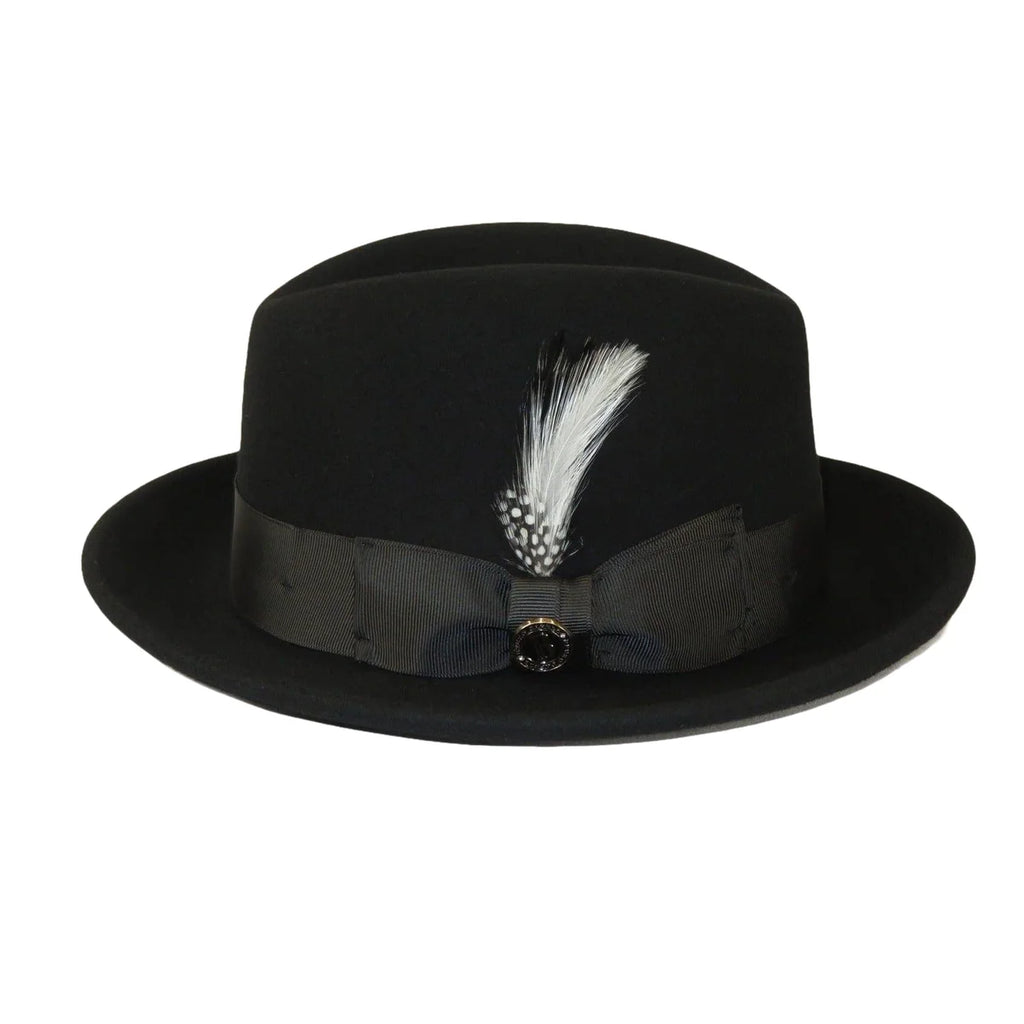 Bruno Capelo Chicago Wool Fedora Hat – Black