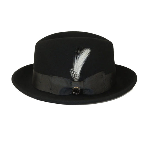 Bruno Capelo Chicago Wool Fedora Hat – Black