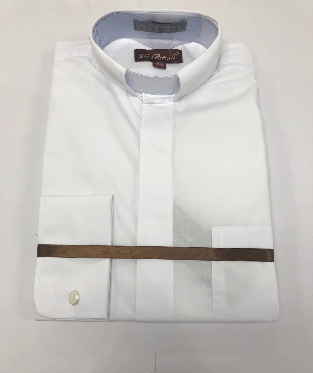 St. Patrick Long Sleeve Clergy Dress Shirts with French Cuffs