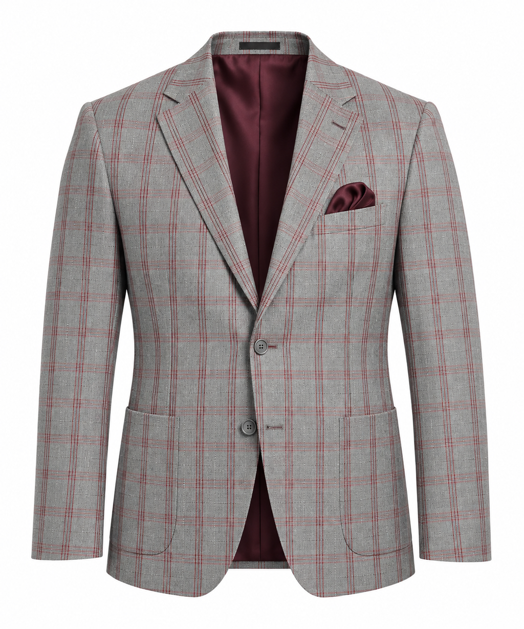 Stacy Adams Window Plaid Blazer Jacket