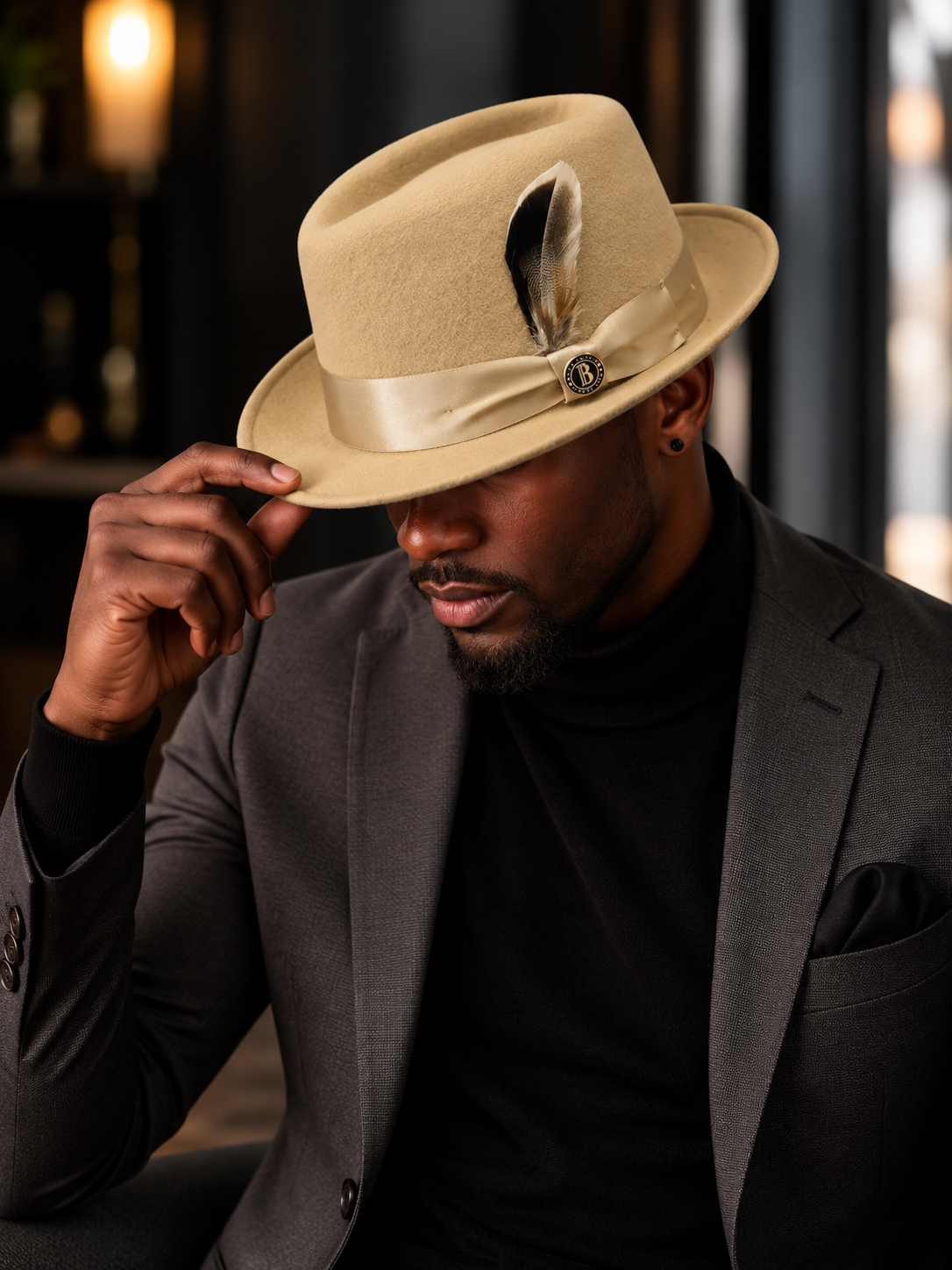Bruno Capelo Florence Wool Fedora Hat – Tan