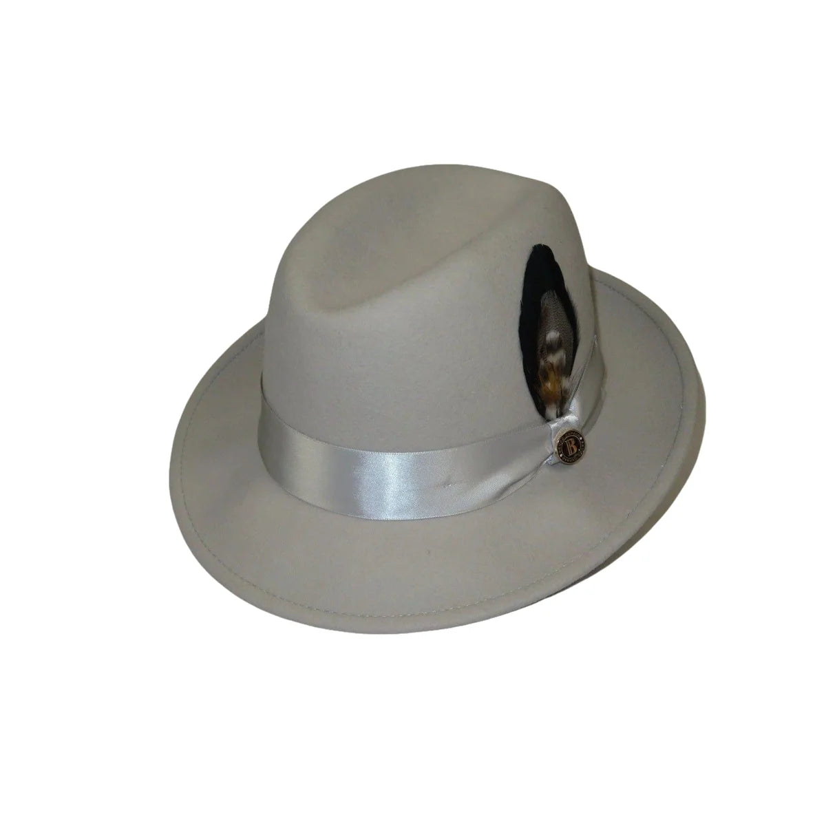 Bruno Capelo Florence Wool Fedora Hat – Silver Grey