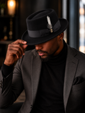 Bruno Capelo Gambler Wool Fedora Hat – Black