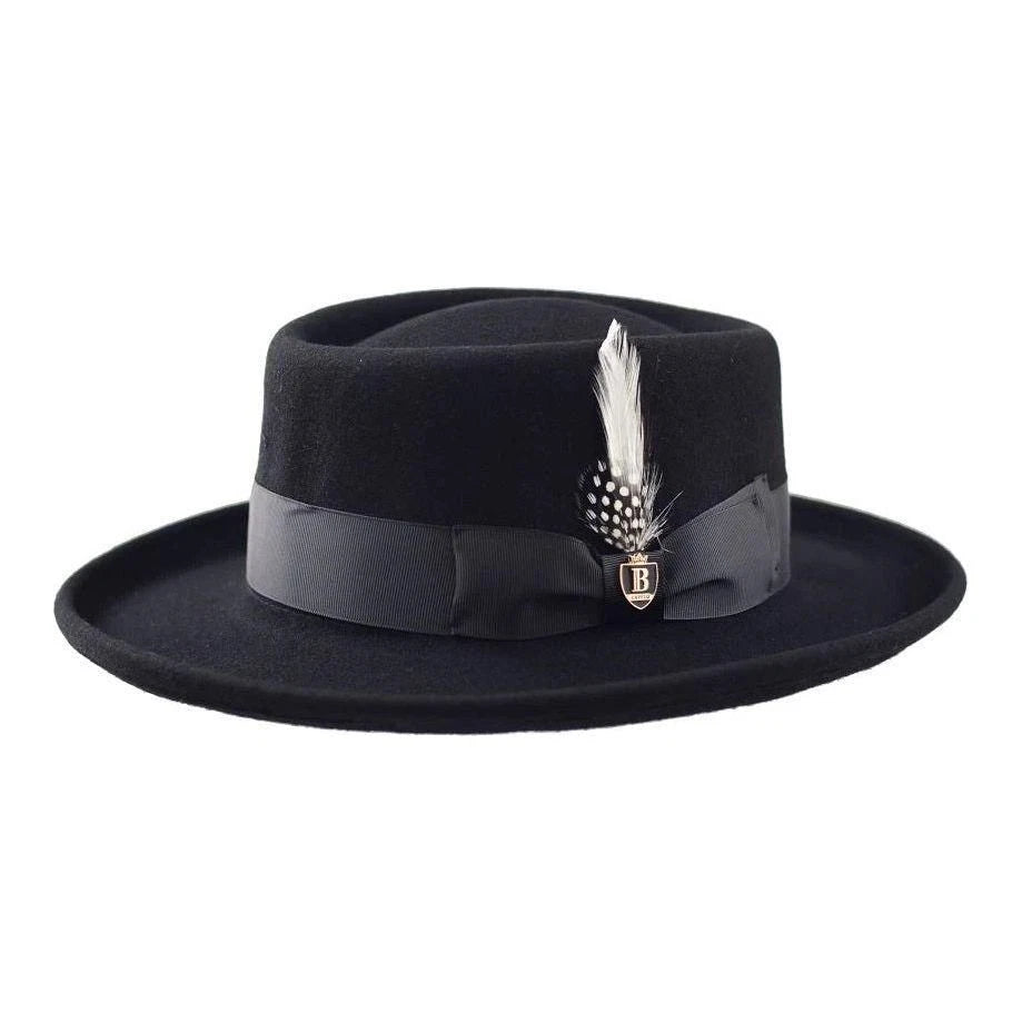 Bruno Capelo Gambler Wool Fedora Hat – Black