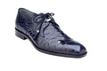 Lago Navy Plain Toe Lace-Up