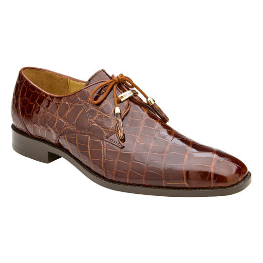 Lago Peanut Plain Toe Lace-Up