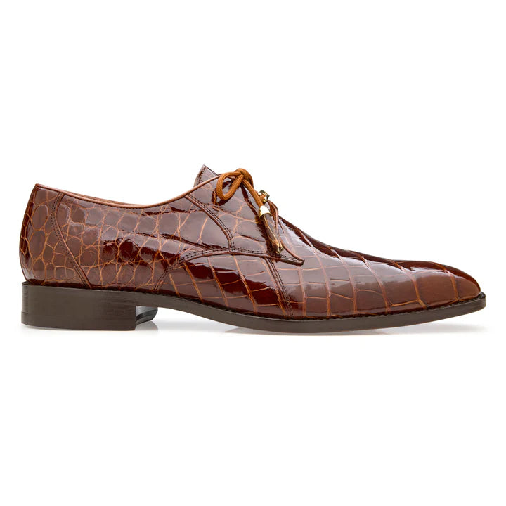 Lago Peanut Plain Toe Lace-Up