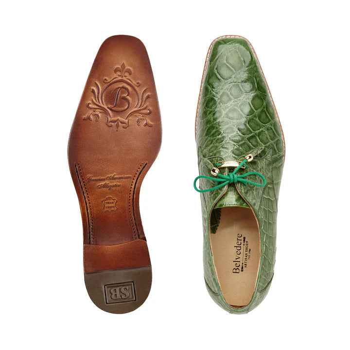 Lago Pistachio Plain Toe Lace-Up