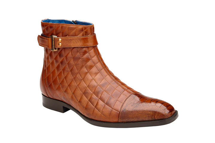 Libero Antique Almond Cap-Toe Zip Boot