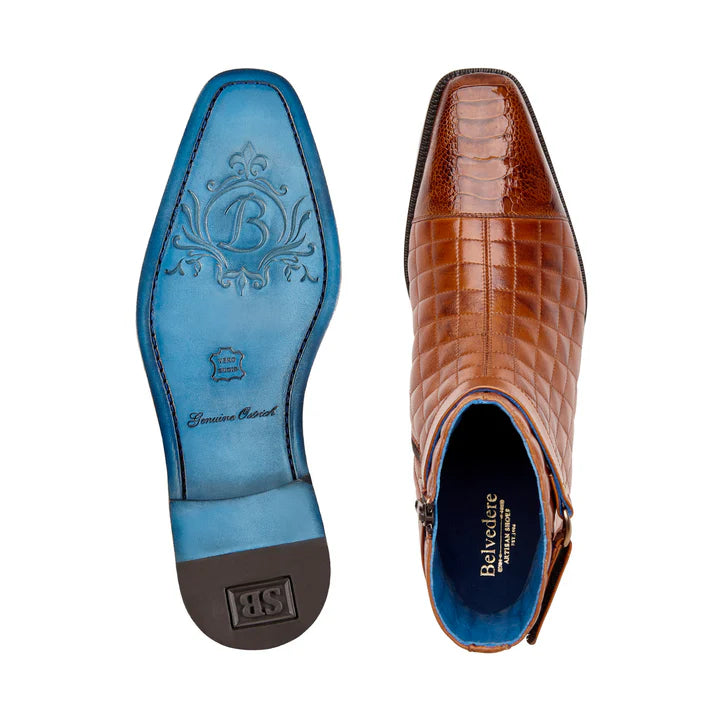 Libero Antique Almond Cap-Toe Zip Boot
