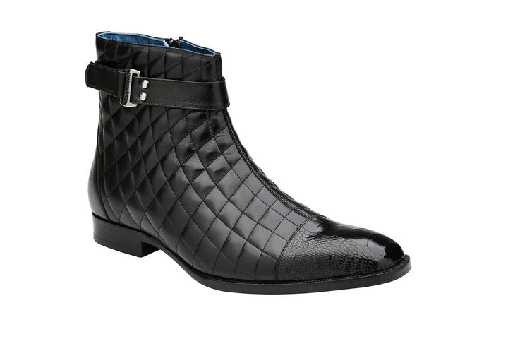Libero Black Cap-Toe Zip Boot