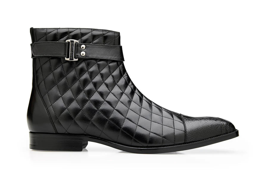Libero Black Cap-Toe Zip Boot