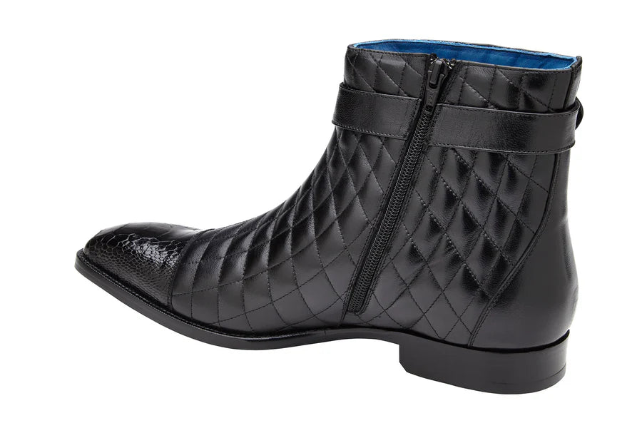 Libero Black Cap-Toe Zip Boot