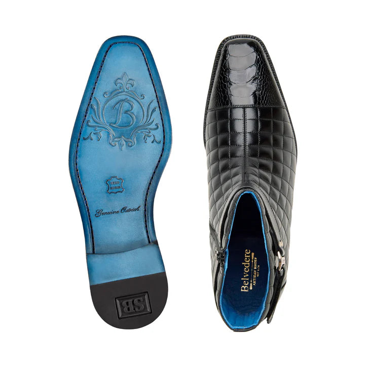 Libero Black Cap-Toe Zip Boot