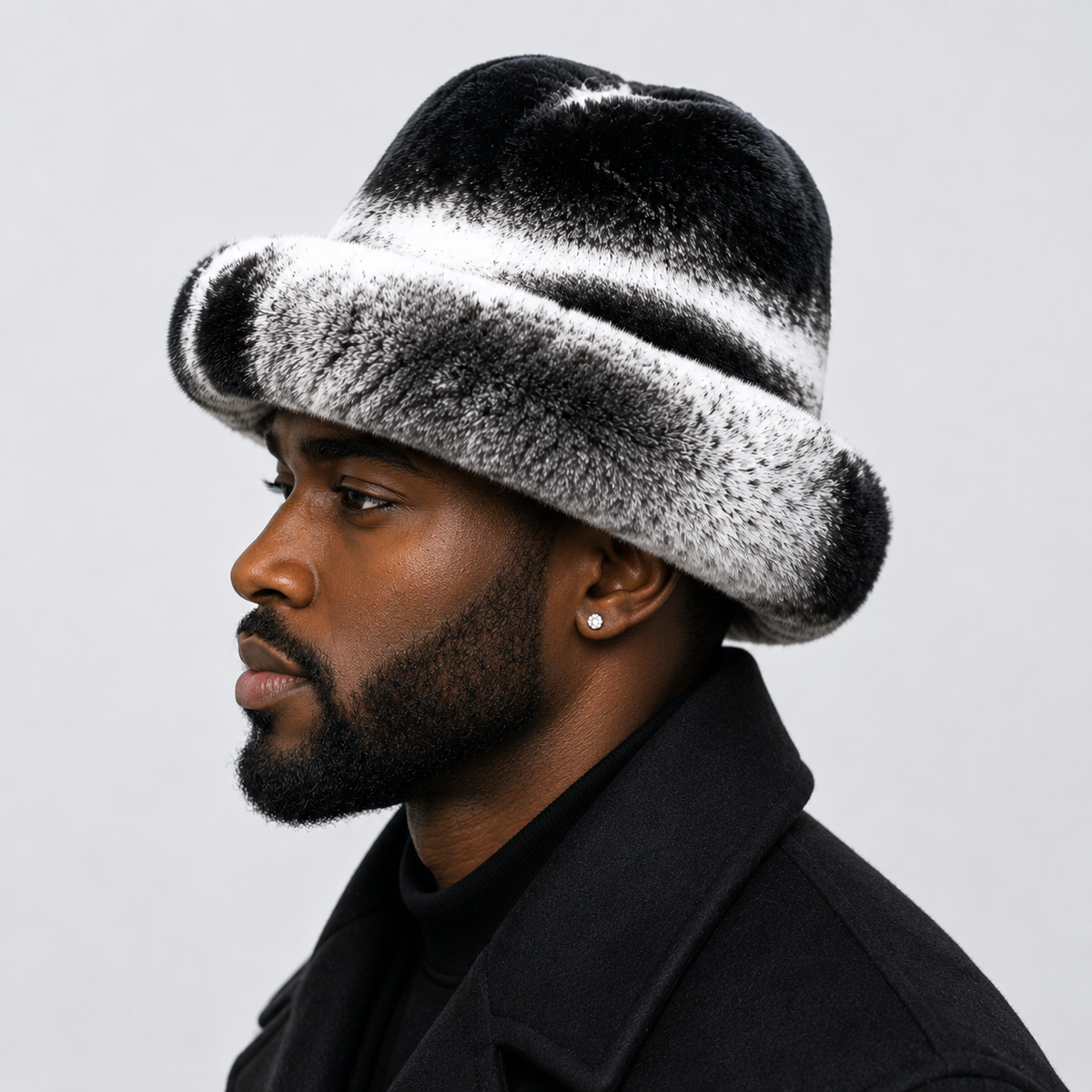Winter Fur Men's Rex Rabbit Hat Classic Fedora