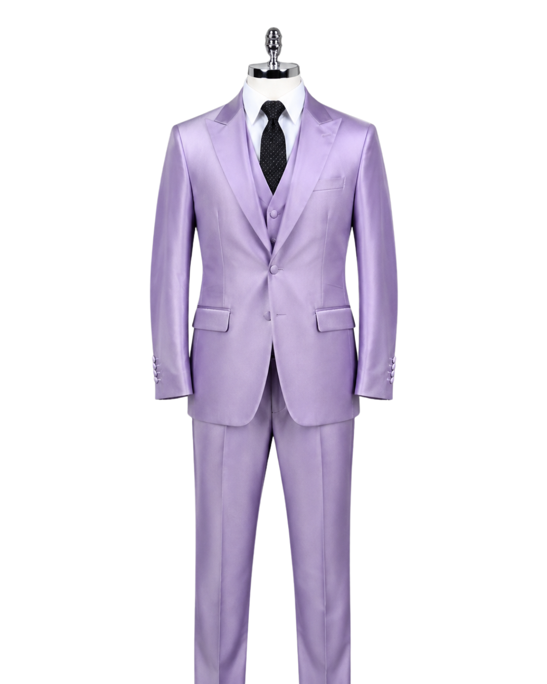 Tazzio Men's 3-Piece Sharkskin Skinny Fit Suit