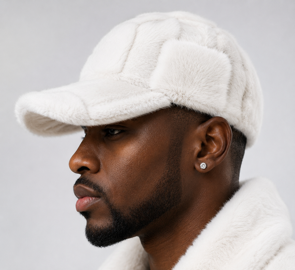 Winter Fur Men's Diamond Cut Mink Cap