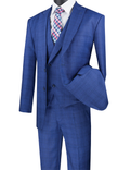 Vinci Philosophy Modern Fit 3-Piece Glen Plaid Suit