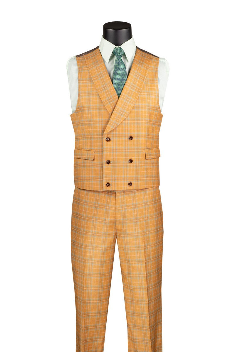 Vinci Philosophy Modern Fit 3-Piece Windowpane Suit