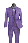 Vinci Philosophy Modern Fit 3-Piece Glen Windowpane