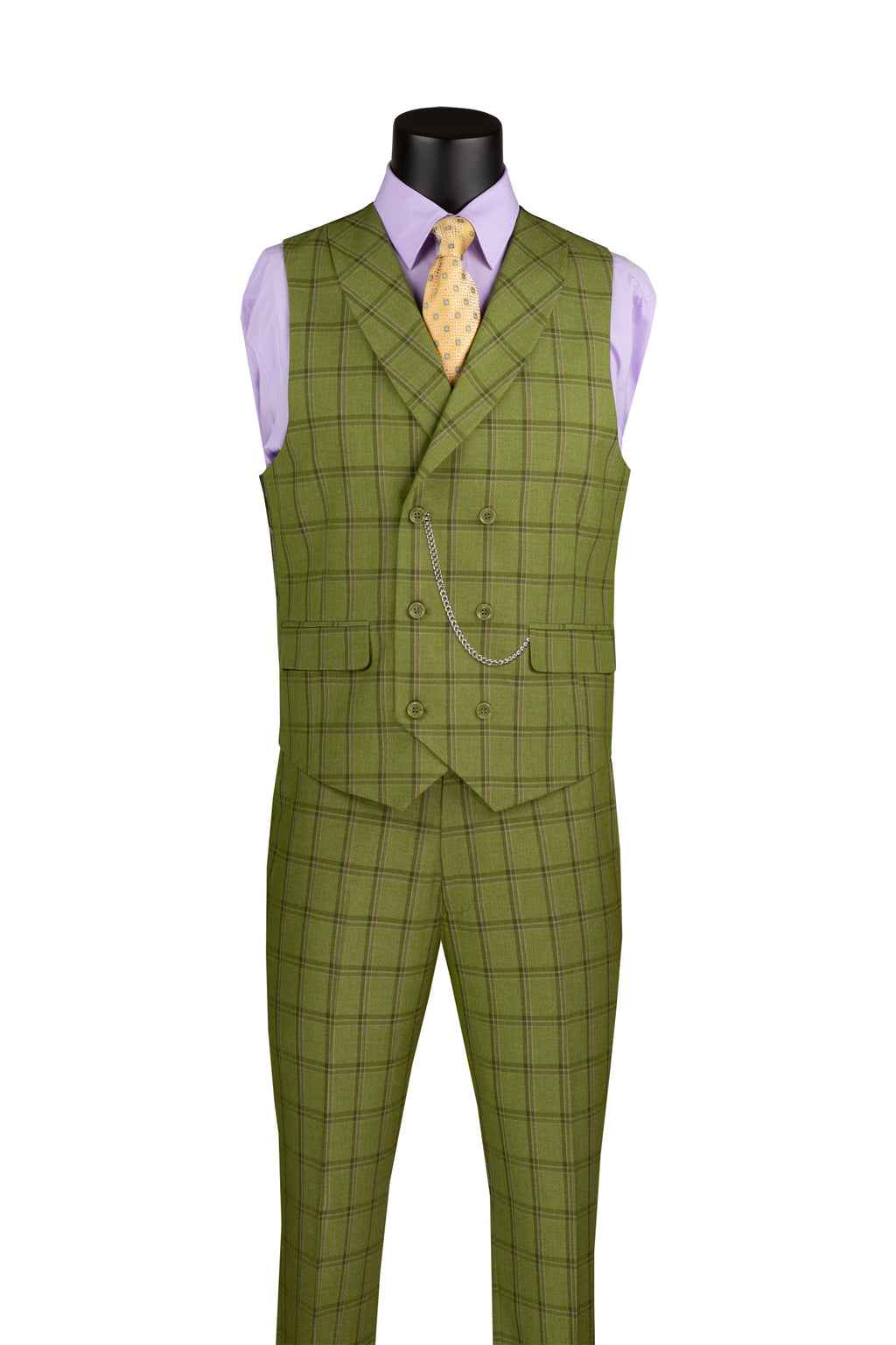 Vinci Philosophy Modern Fit 3-Piece Glen Windowpane