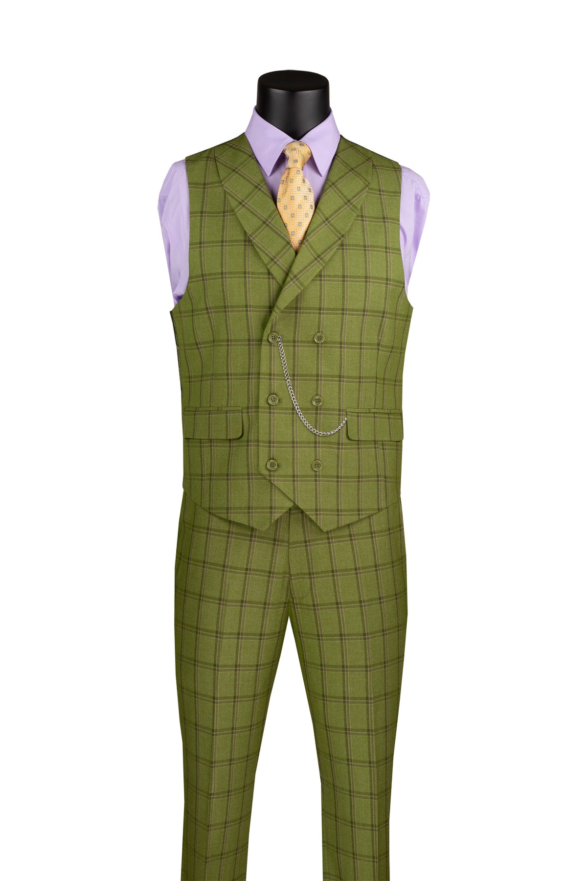 Vinci Philosophy Modern Fit 3-Piece Glen Windowpane