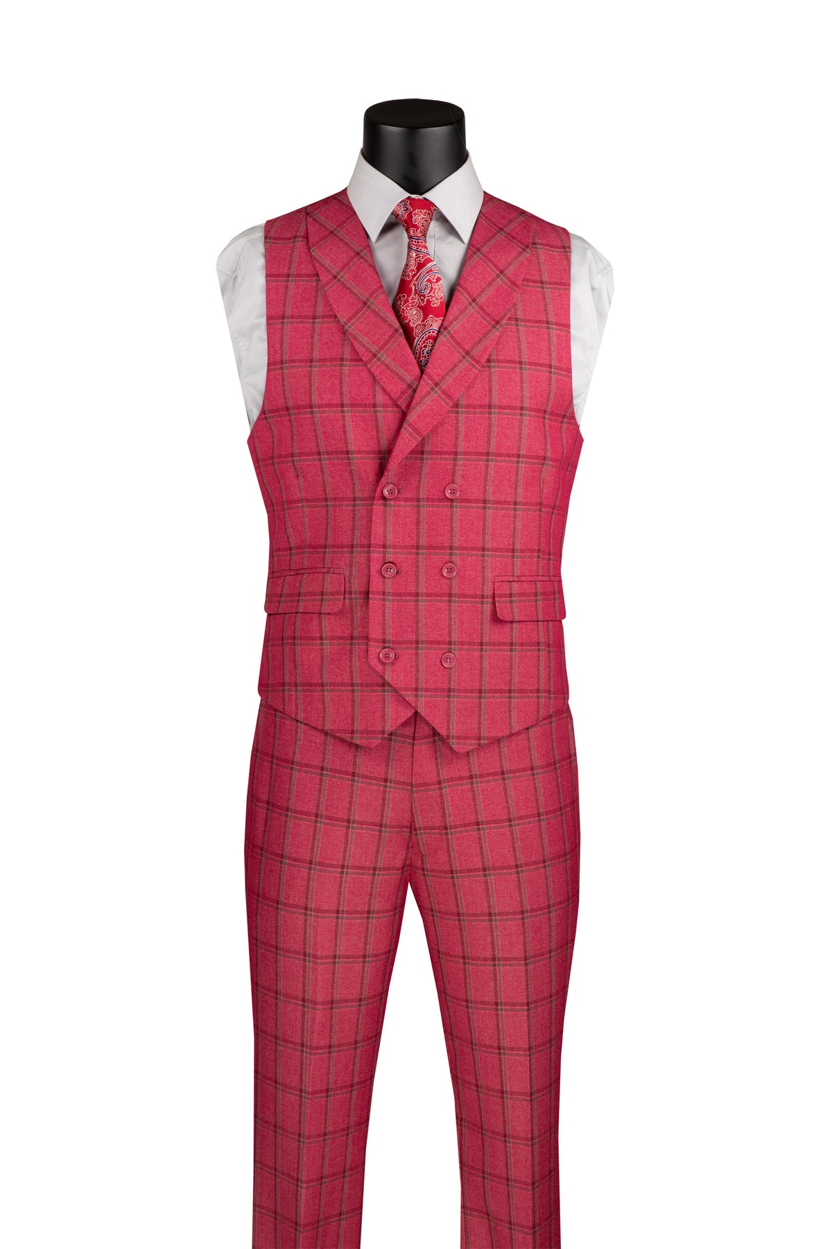 Vinci Philosophy Modern Fit 3-Piece Glen Windowpane