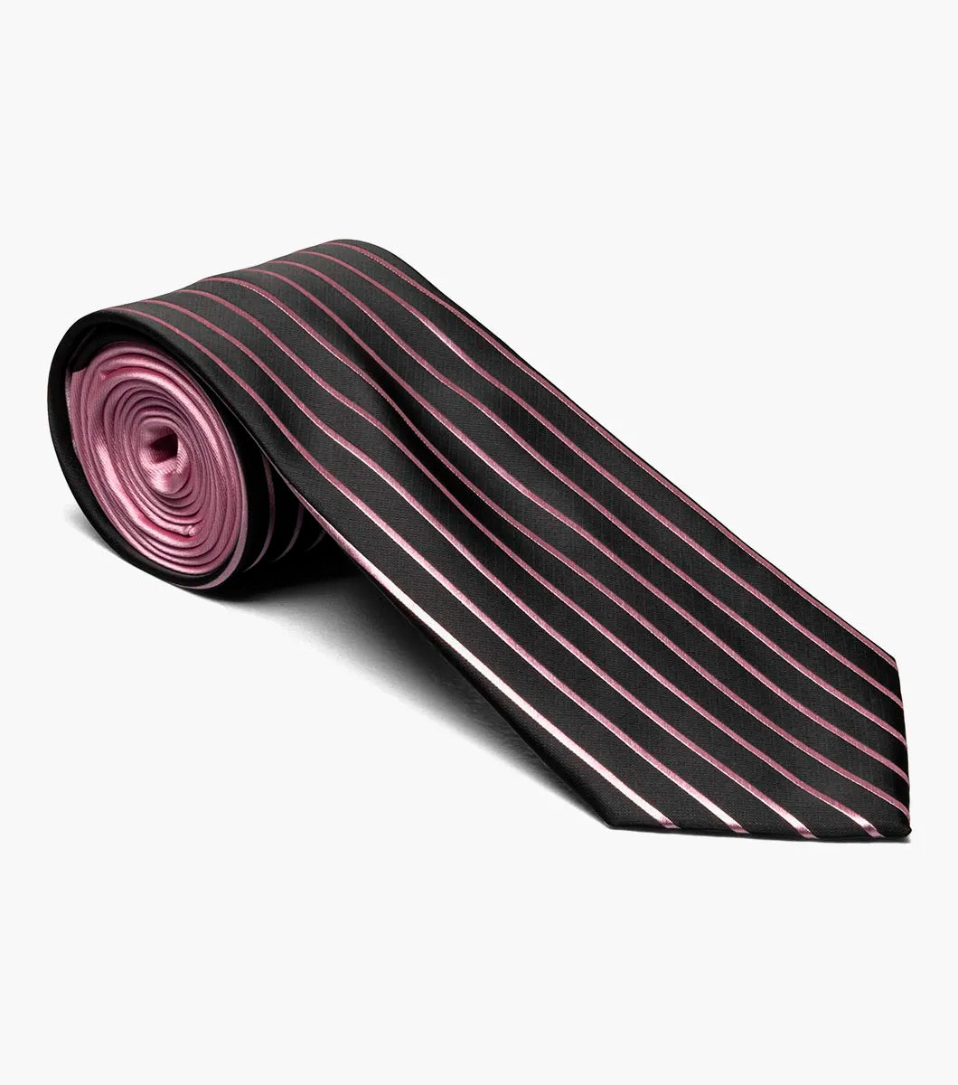 Stacy Adams Formal Pink Men's Tie & Hanky Set
