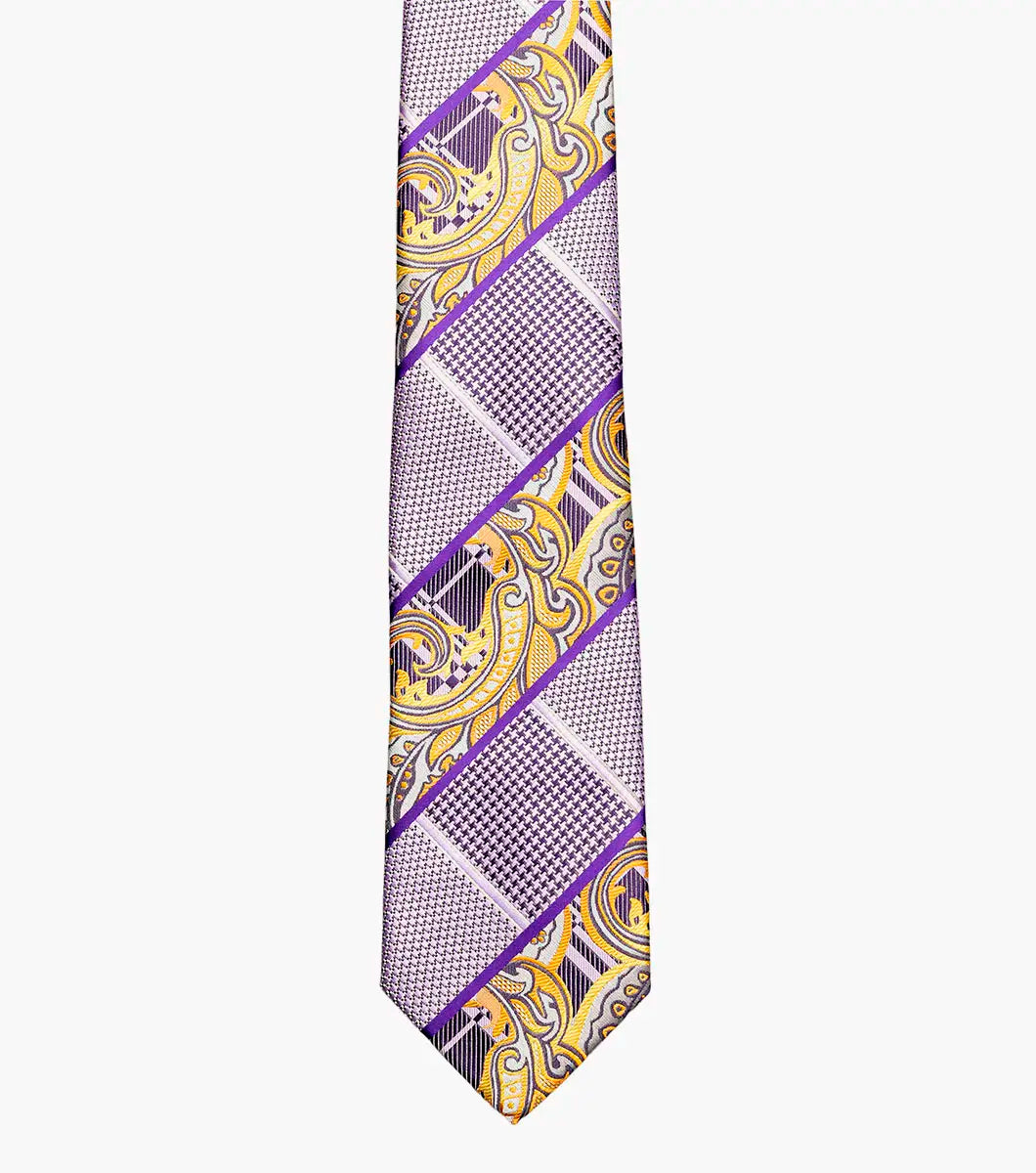 Stacy Adams Leonel Purple Men's Tie & Hanky Set