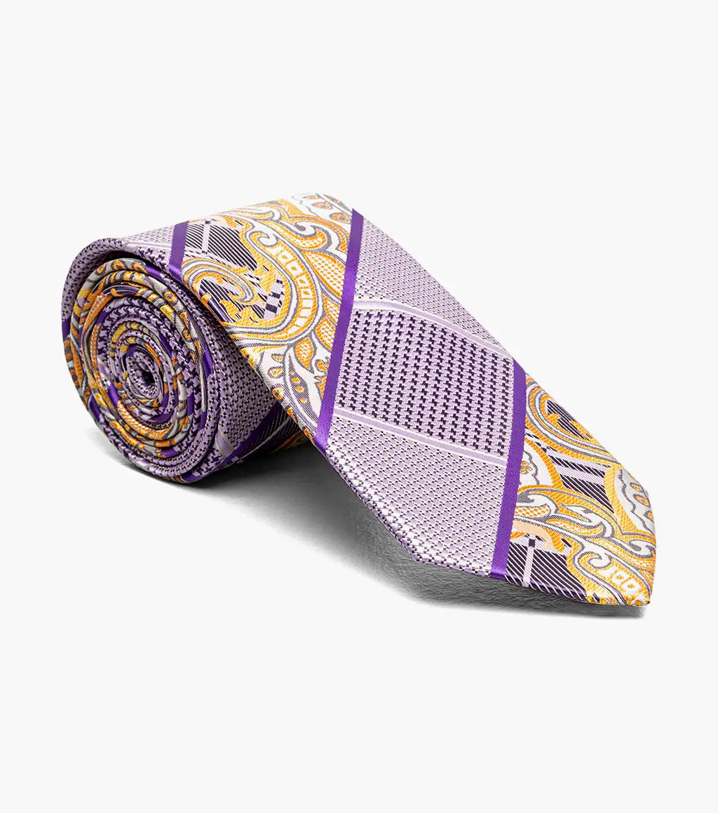 Stacy Adams Leonel Purple Men's Tie & Hanky Set