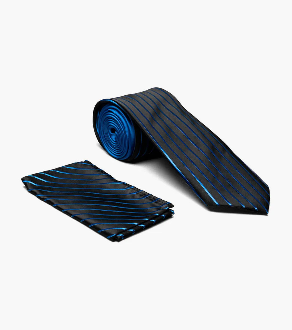 Stacy Adams Formal Royal Men's Tie & Hanky Set