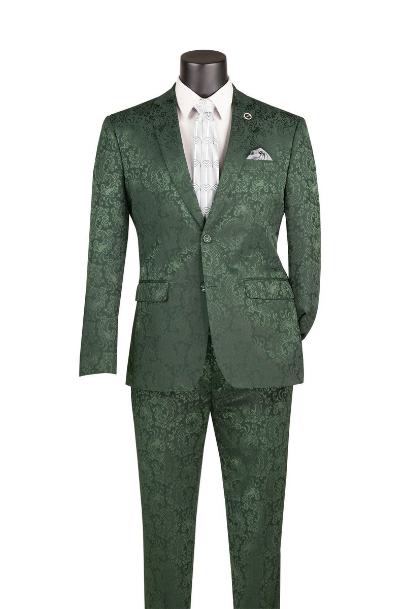 Vinci Philosophy Slim Fit Textured Fancy Pattern 2-Piece Suit
