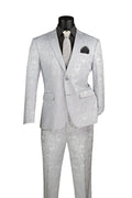 Vinci Philosophy Slim Fit Textured Fancy Pattern 2-Piece Suit