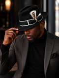 Bruno Capelo Saverio Fedora Hat – Black/White