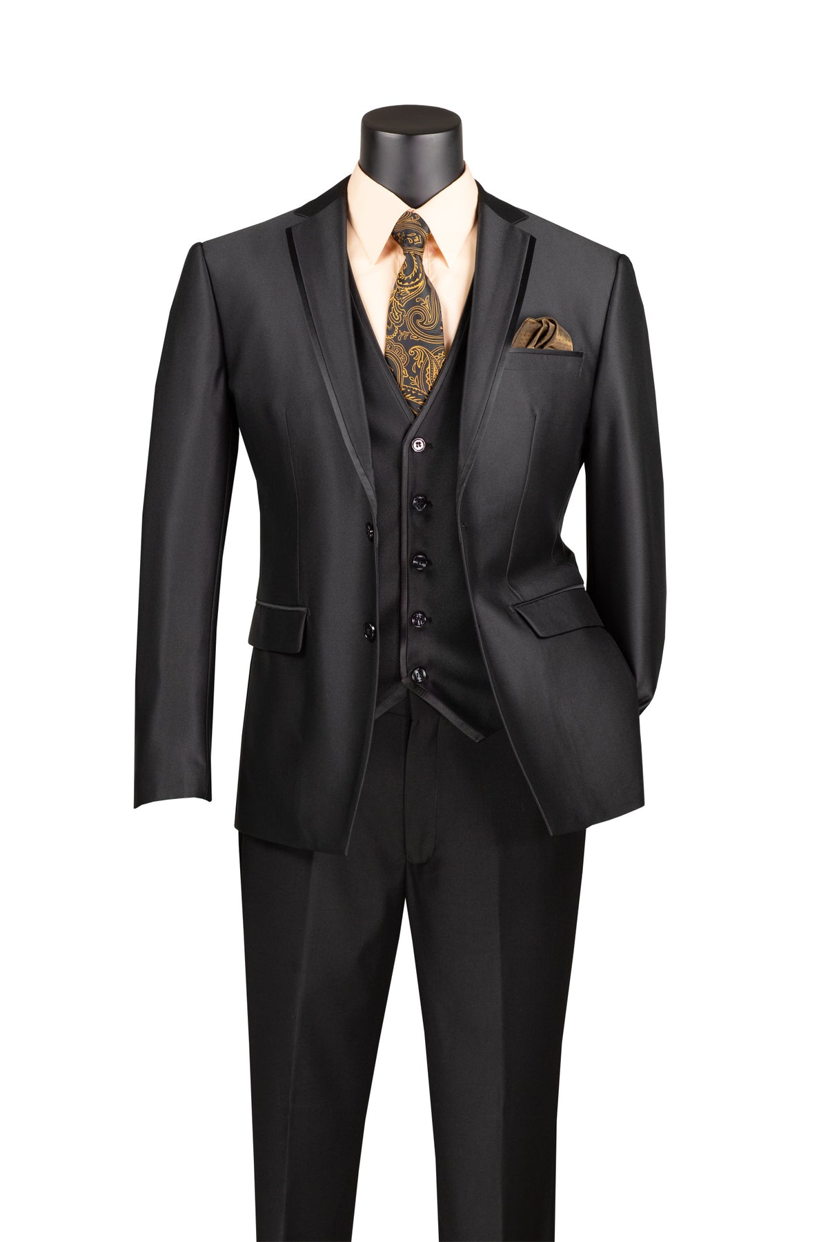 Vinci Philosophy Slim Fit 3-Piece Fancy Vest Suit
