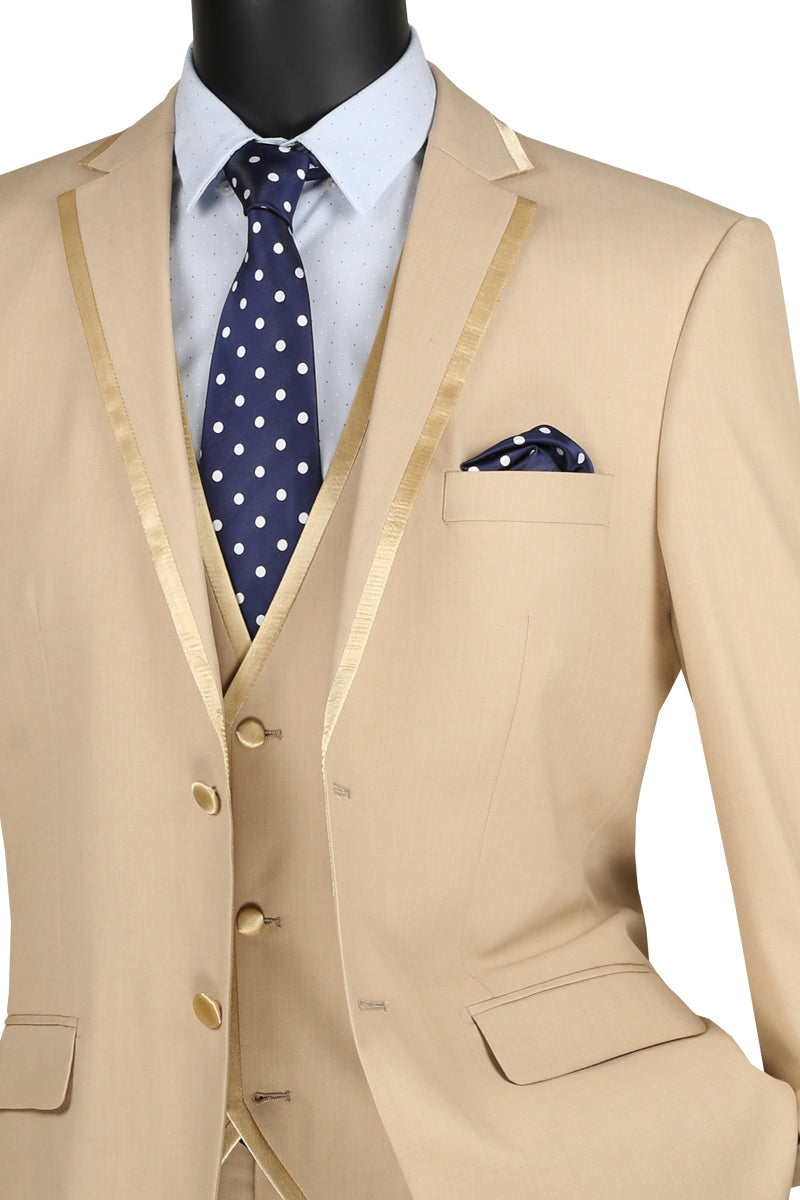 Vinci Philosophy Slim Fit 3-Piece Vested Suit