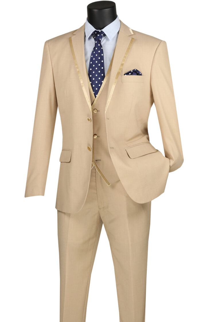 Vinci Philosophy Slim Fit 3-Piece Vested Suit