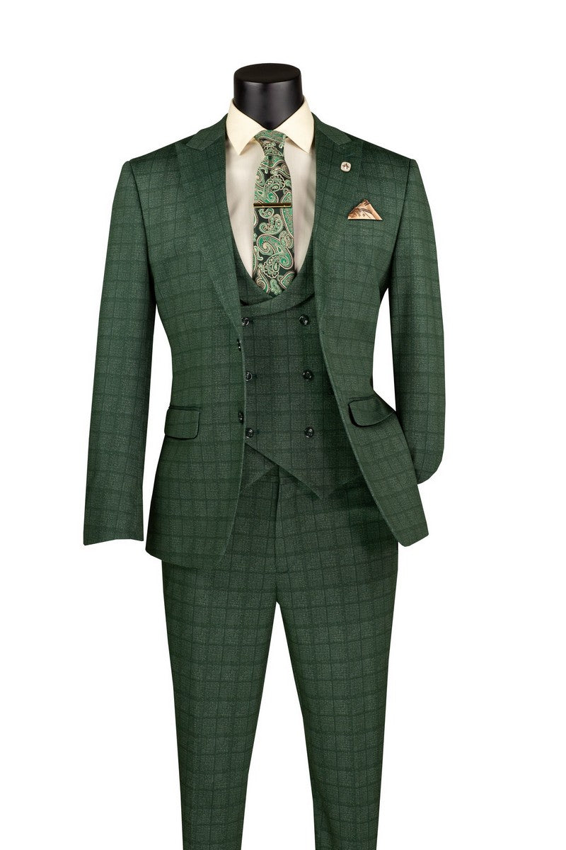 Vinci Philosophy Slim Fit 3-Piece Lapel Vest Suit