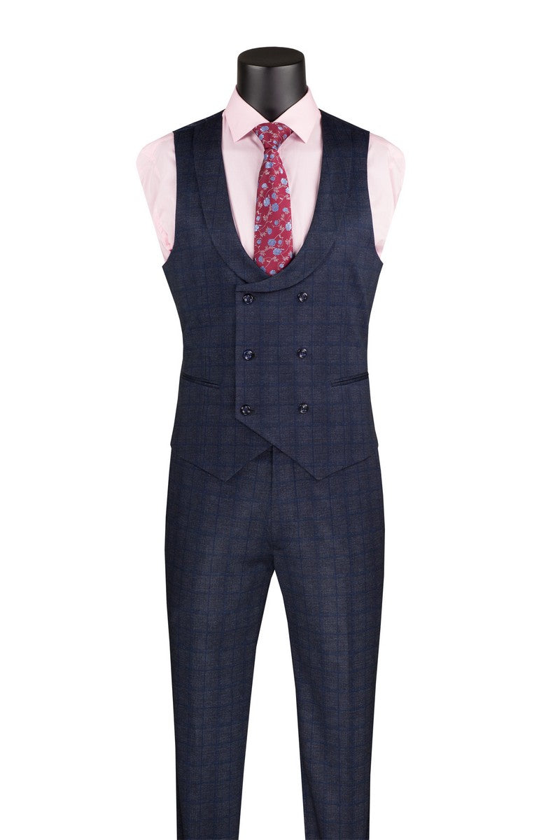 Vinci Philosophy Slim Fit 3-Piece Lapel Vest Suit