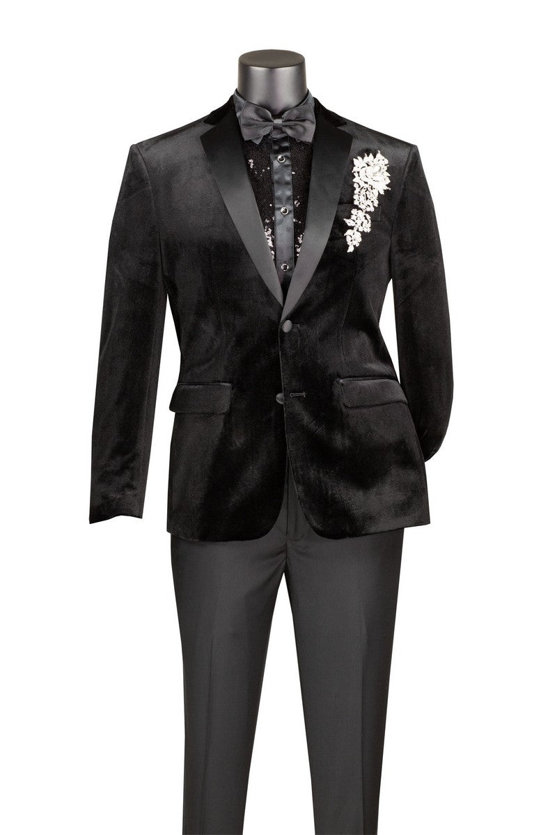 Vinci Philosophy Slim Fit Velvet Tuxedo