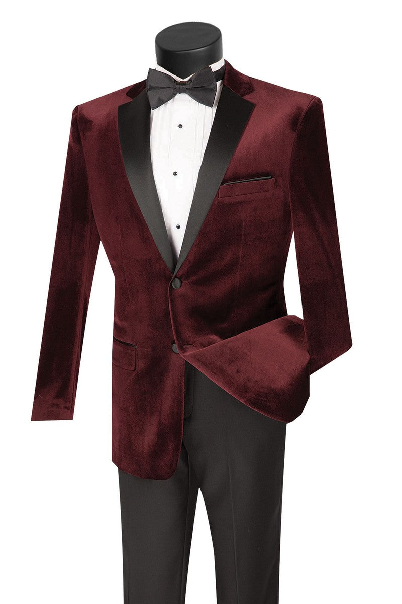 Vinci Philosophy Slim Fit Velvet Tuxedo