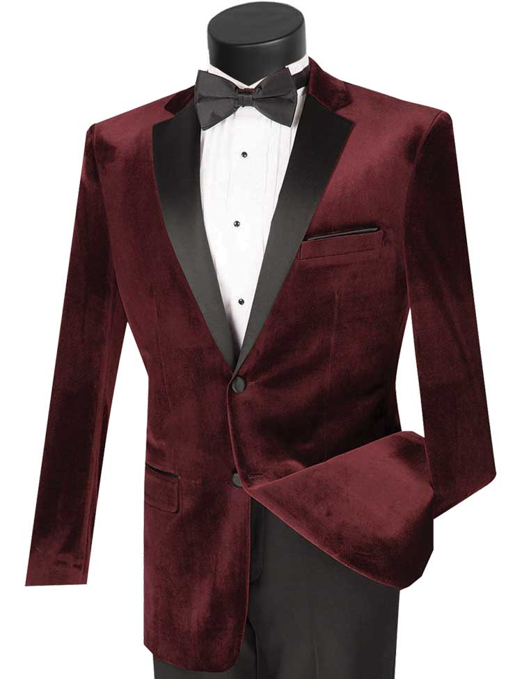 Vinci Philosophy Slim Fit Velvet Tuxedo