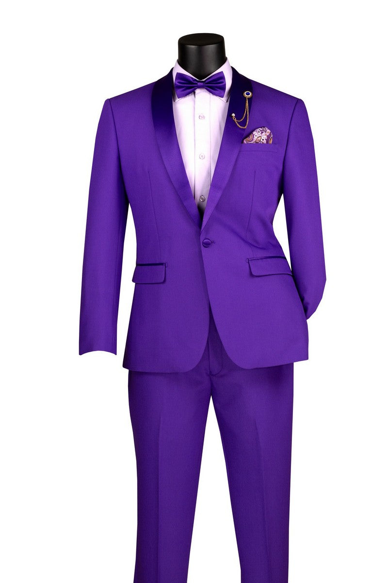 Vinci Philosophy Slim Fit 1-Button Tuxedo 2-Piece Suit