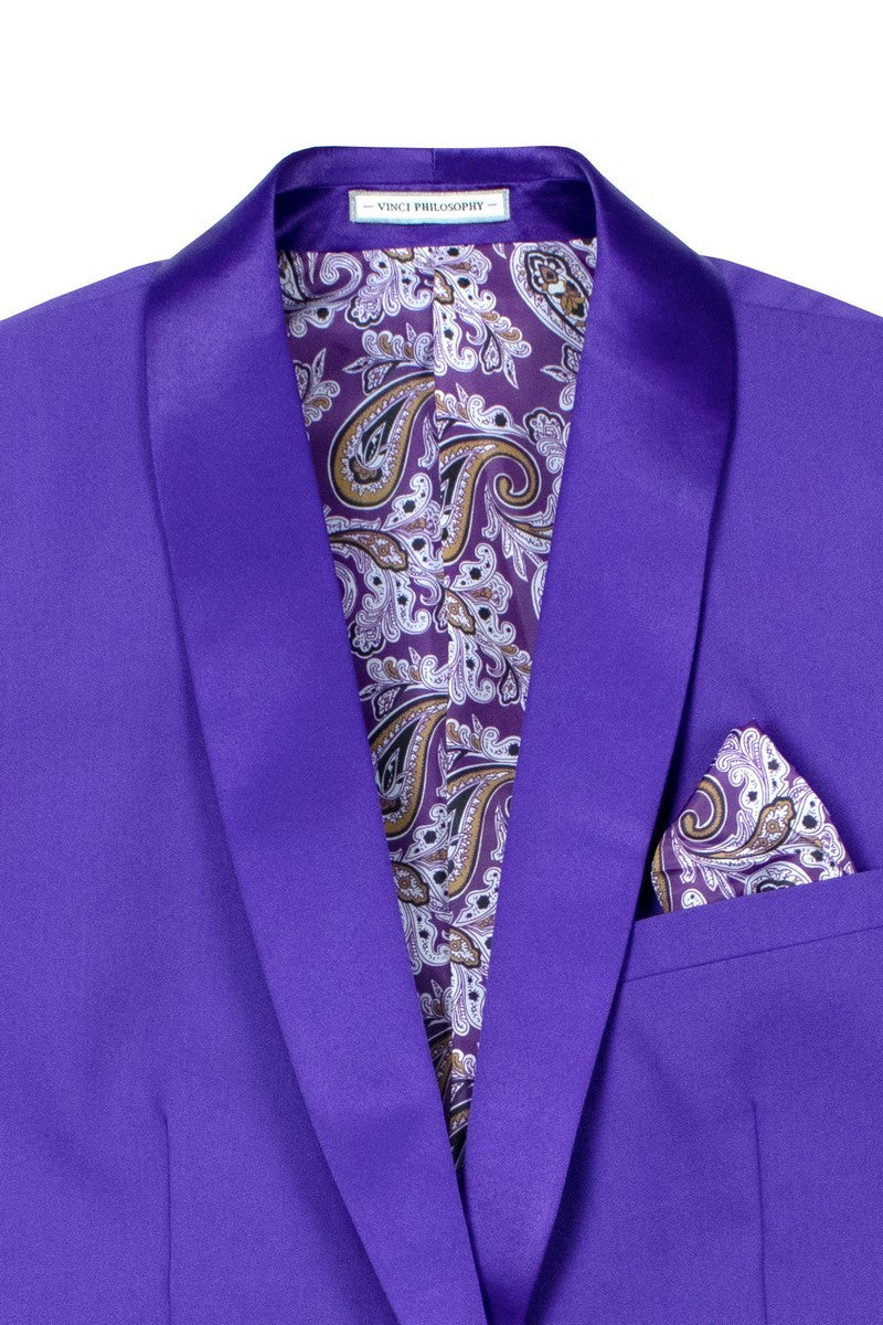 Vinci Philosophy Slim Fit 1-Button Tuxedo 2-Piece Suit