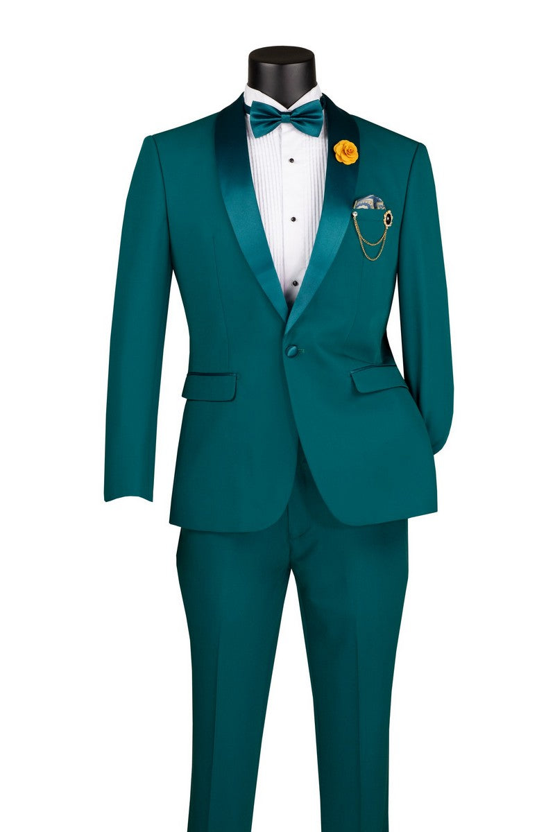 Vinci Philosophy Slim Fit 1-Button Tuxedo 2-Piece Suit