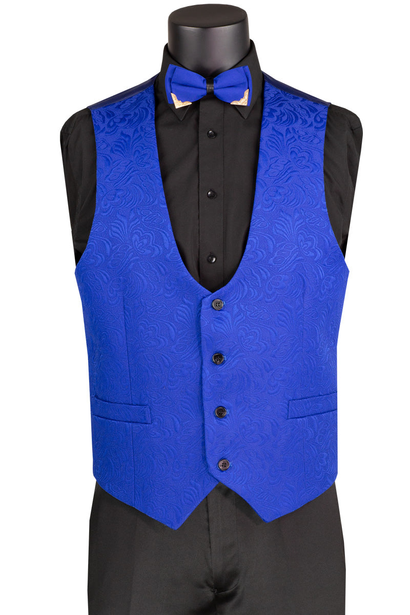 Vinci Philosophy Slim Fit 3-Piece Vested Jacquard Tuxedo