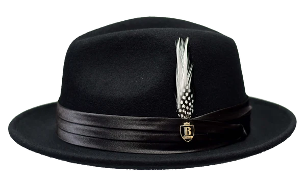 Bruno Capelo Giovani Fedora Hat - Black