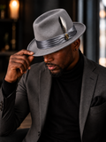 Bruno Capelo Giovani Fedora Hat - Graphite Grey