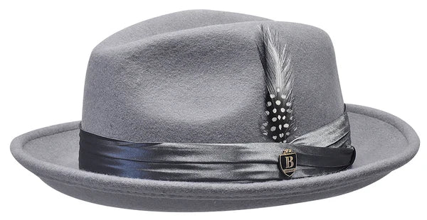 Bruno Capelo Giovani Fedora Hat - Graphite Grey